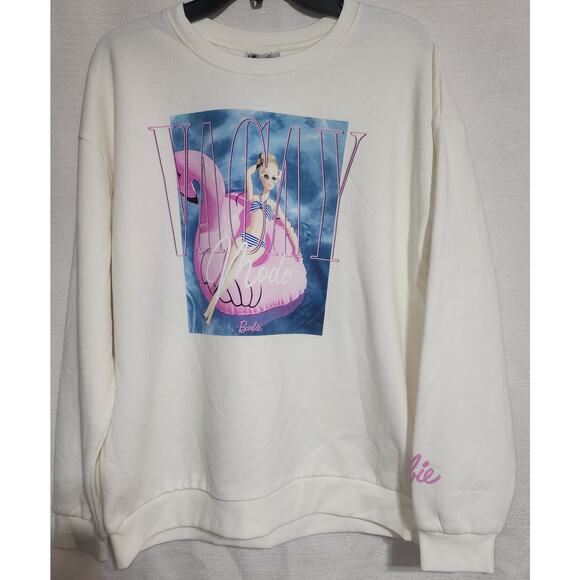 Barbie Tops - Barbie Vacay white women's large sweatshirt